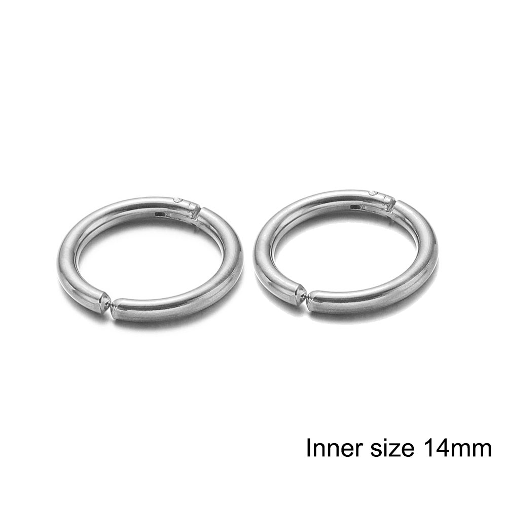 6 uds. De acero inoxidable sin agujero, pendientes con Clip, aros sin perforación, pendientes para mujeres y hombres, pendientes Piercing, joyería: Pistola negra plateada