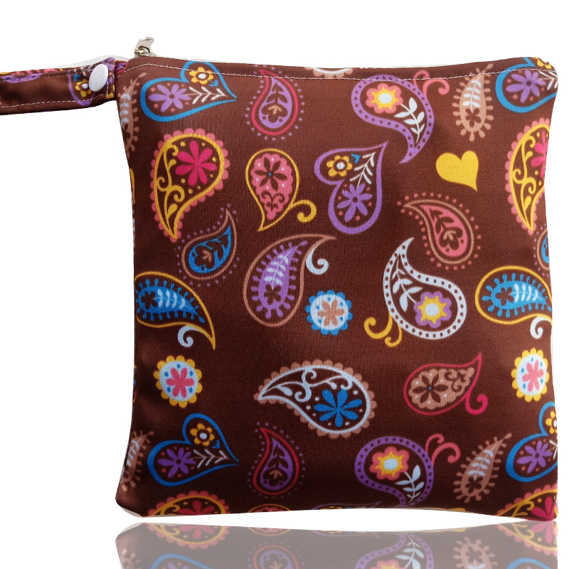 Reusable Sandwich Wet Bag Food Storage Snack Bag Waterproof Zipper Pouch Lunch Bread Storage Case Freezer Bag For School Travel: Brown