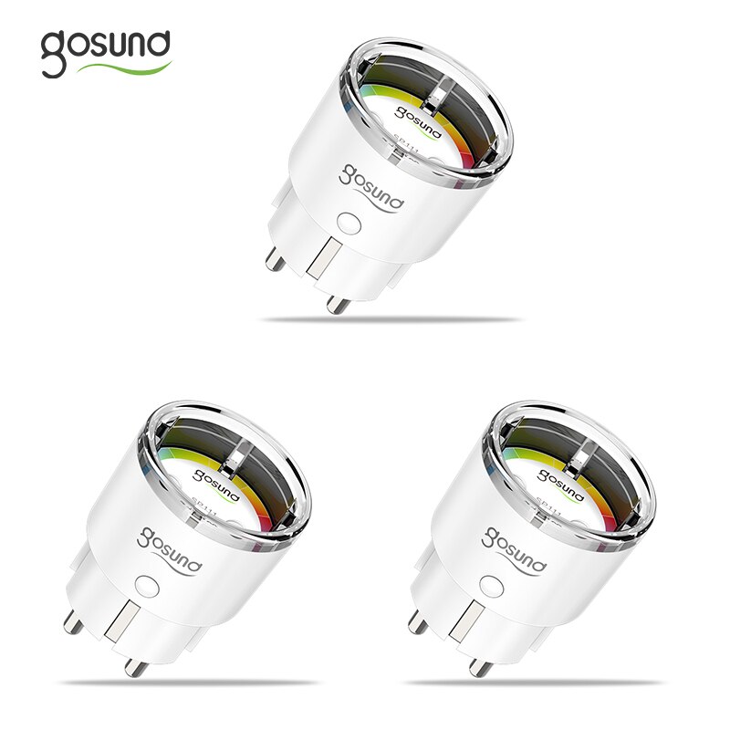 Tuya Gosund – prise intelligente WiFi, adaptateur ue 10A 220V, télécommande vocale sans fil, moniteur d&#39;alimentation, minuterie, pour Alexa Google Home