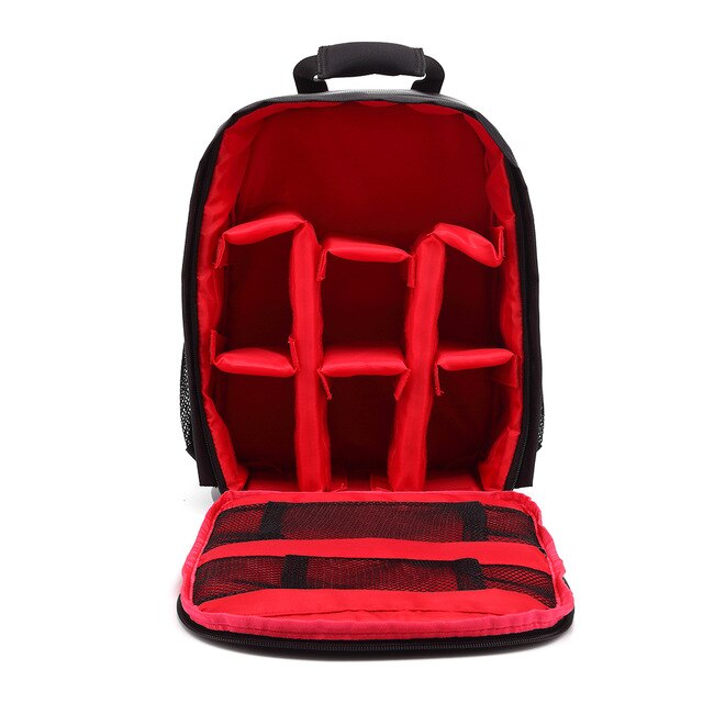 Multi-functional Camera Backpack Video Digital DSLR Bag Waterproof Outdoor Camera Photo Bag Case for Nikon/ for Canon/DSLR: red