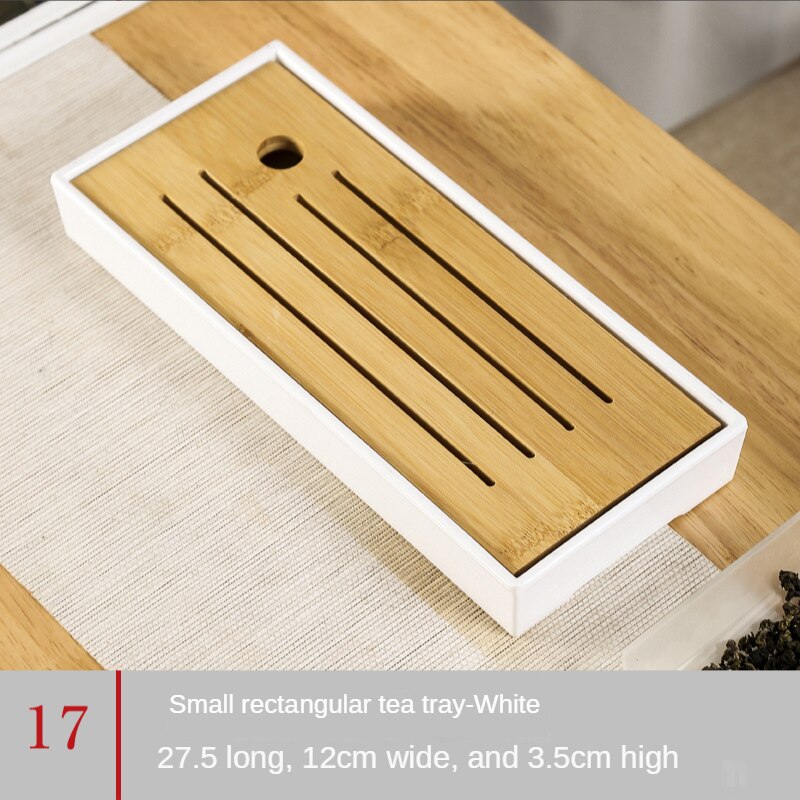 Simple Japanese-style Dry Tea Tray Melamine Bamboo Tea Table Water Storage Hotel Travel Tea Set Home Portable Tray Wooden Tray