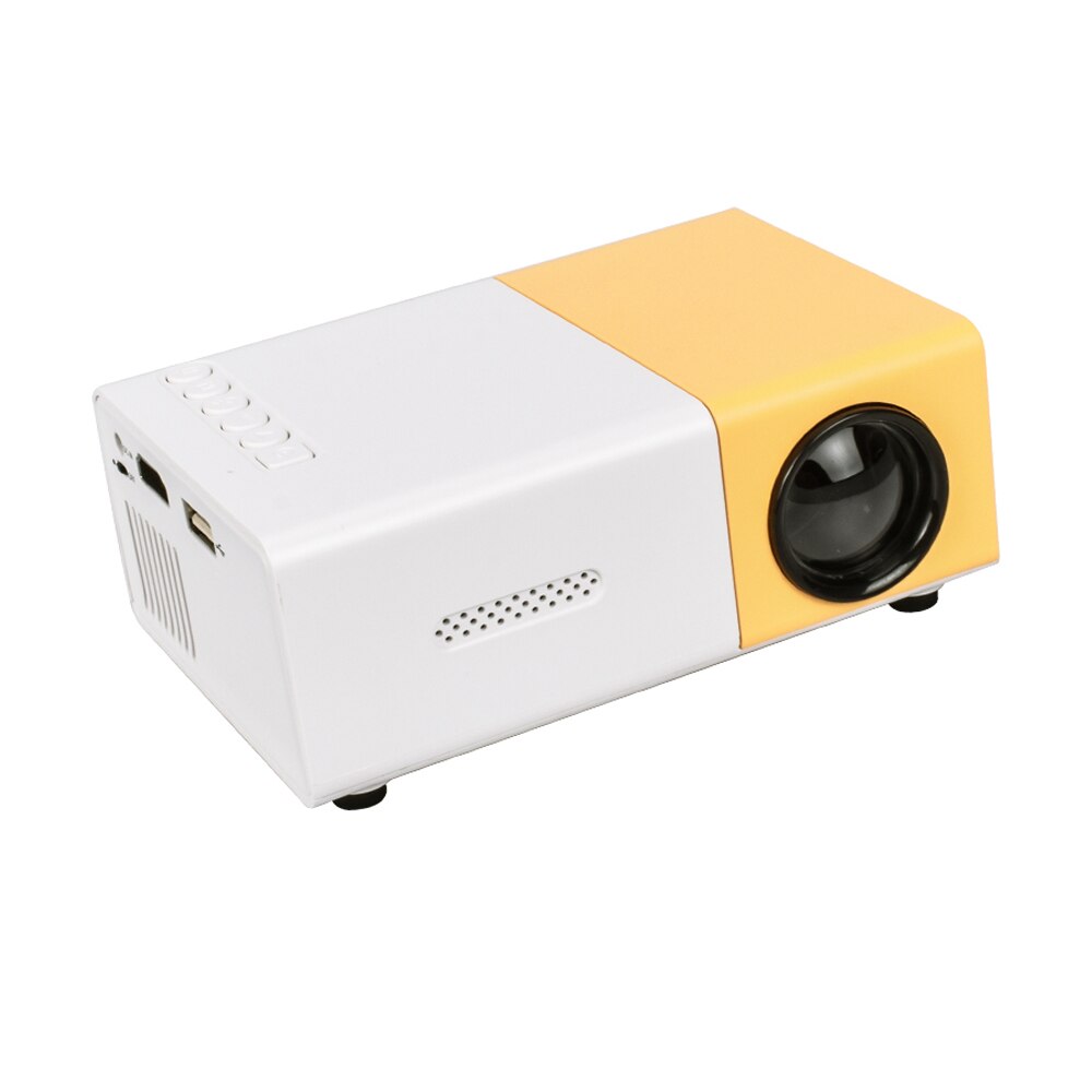 Salange mini proyector LED YG300 Pro, reproductor multimedia de vídeo para el hogar, portátil, con HDMI, USB, 1080P: Yellow / Enchufe británico