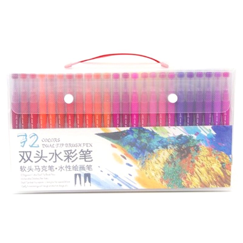 Twin Marker Journal Pens Double Tip Head Marker Watercolor Pen Drawing Colors Brush Pen Sets: 1