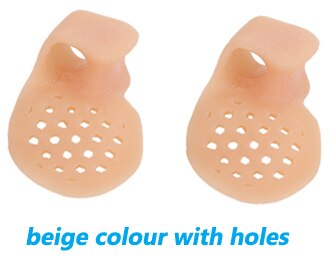 Separador de dedos para juanete, Protector de dedo meñique, Corrector superpuesto, estirador de dedos torcidos: Skin color (holes)