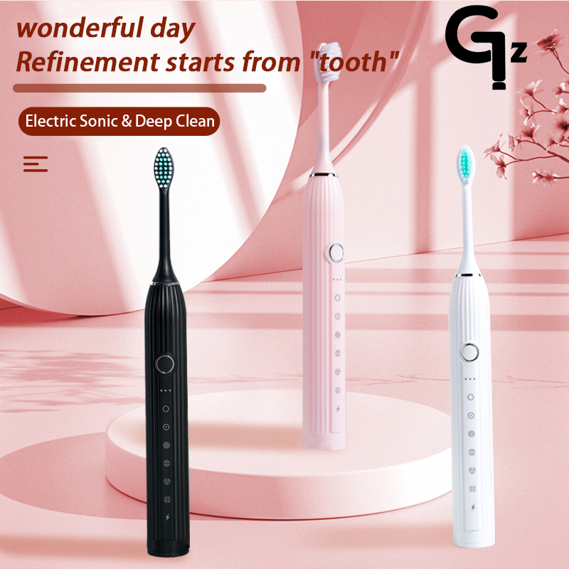 GeZhou N105 Sonic Electric toothbrush Adult children automatic toothbrush Rechargeable With 8 heads replacement IPX7 Tooth Brush