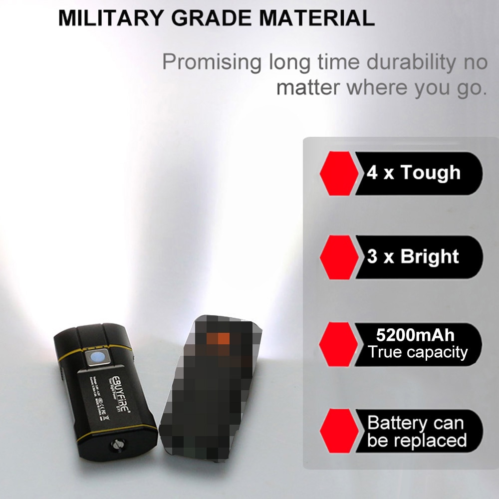 6000LM Bicycle Light 2x XML-L2 LED Bike Light With USB Rechargeable Battery Cycling Front Light +Handlebar Mount