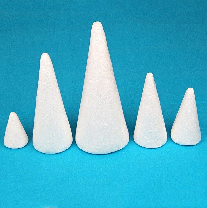 XMAS Polystyrene Styrofoam Foam Tip Cone Flat Cone for Craft DIY Accessory Handmade Party Celebration Festival Decorations