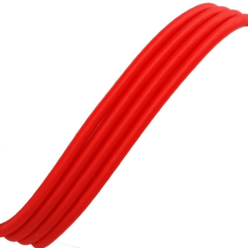 Product Zijde Sieraden Koord met Holle Rubber voor Sieraden Maken DIY Craft Accessoires Nceklace Armband Bevindingen 45 cm/lot: Red