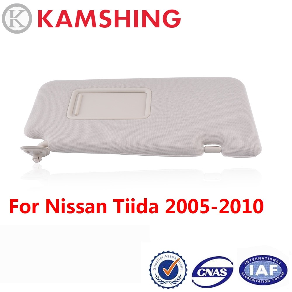 Capqx 1 Pcs Voor Nissan Tiida 05-10 Auto Innerlijke Zonneklep Zonneklep Voorruit Antidazzle Zonnescherm Zonnescherm met Spiegel Kit