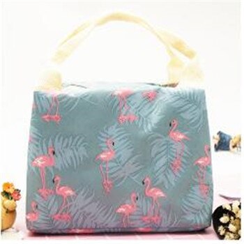 Outdoor Picnic Bag Strip Flamingo Insulated Lunch Bag Picnic Basket Animal Hiking Camping Travel Thermal Lunch Box Bag Cooler: Sky Blue