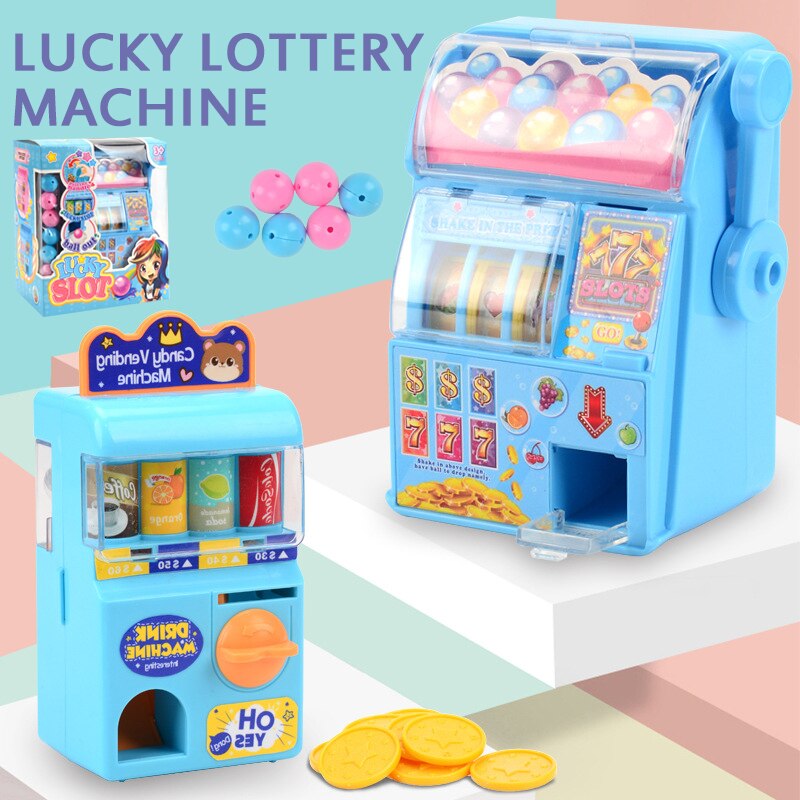 Mini manuel heldig lotteri maskine børn interagerer med hinanden gennem familie legetøj uden afgifts tilfældig farve