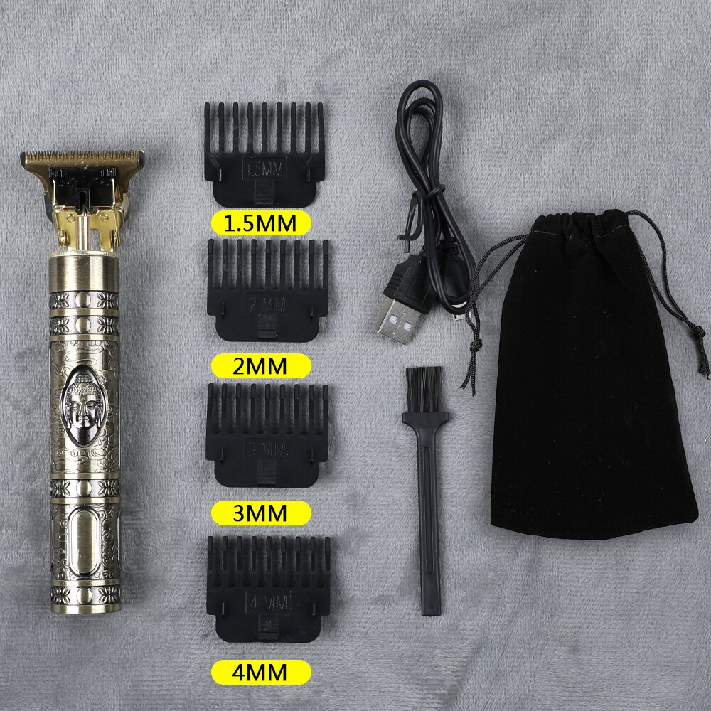 Akku-haarschneidemaschine Professionelle Trimmer für männer Rasierer Bart 0mm Haar Schneiden Maschine USB Barbier Einkaufen: fo Nein Kasten
