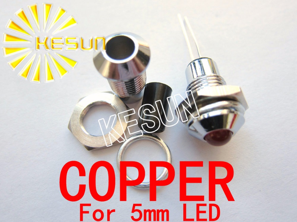 10PCS x 5mm Copper LED Holder Socket for 5mm LED Diode