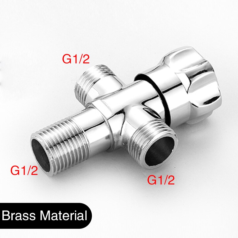 FOHEEL Copper Angle Valves G1/2 Plating Angle Valve Thickened Quick Opening Large Flow Filling Valves for Toilet Sink Water: B