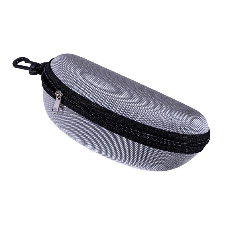 Portable Sunglasses Reading Glasses Carry Bag Hard Zipper Box Travel Pack Pouch Case: Silver