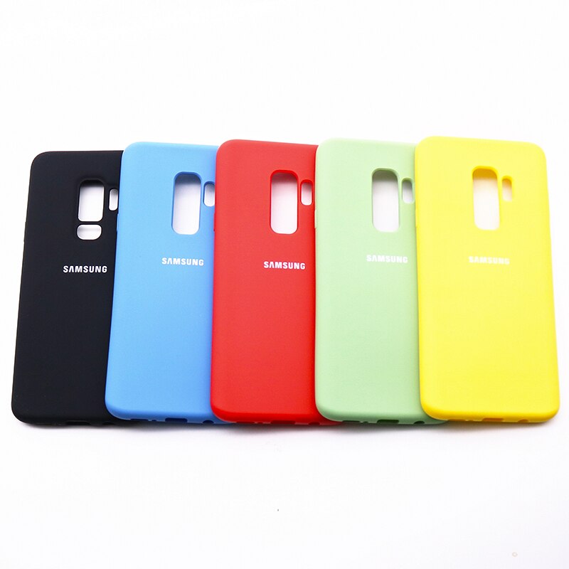 Funda de silicona líquida Original para Samsung Galaxy S9/S9 Plus, cubierta trasera de silicona blanda oficial para Samsung Galaxy S9/S9 Plus