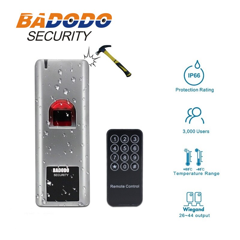 1000 users Waterproof Biometric Fingerprint Access Control Machine Digital Electric RFID Reader Scanner Sensor System Door Lock
