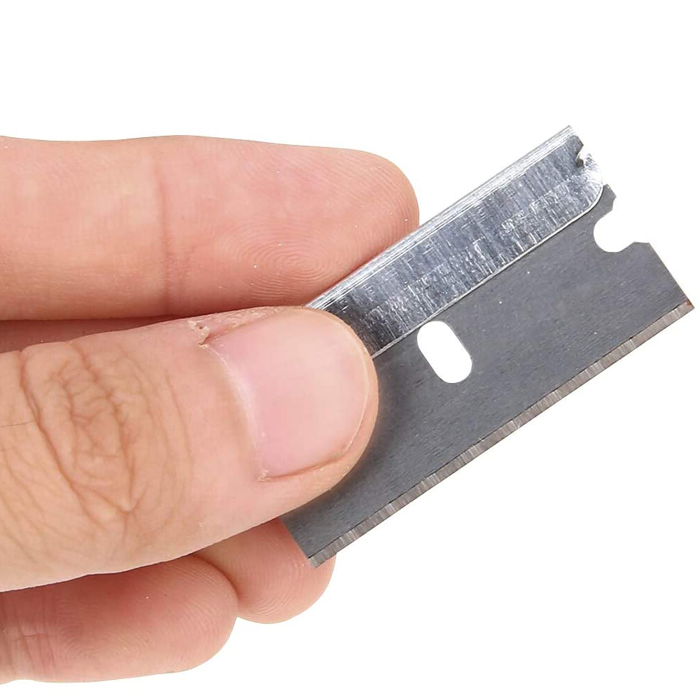 Lames de rasoir en plastique/métal, grattoir de nettoyage de vitres, emballage en Fiber de carbone, autocollant d'enveloppe de voiture en vinyle, outil de retrait de raclette 10 pièces