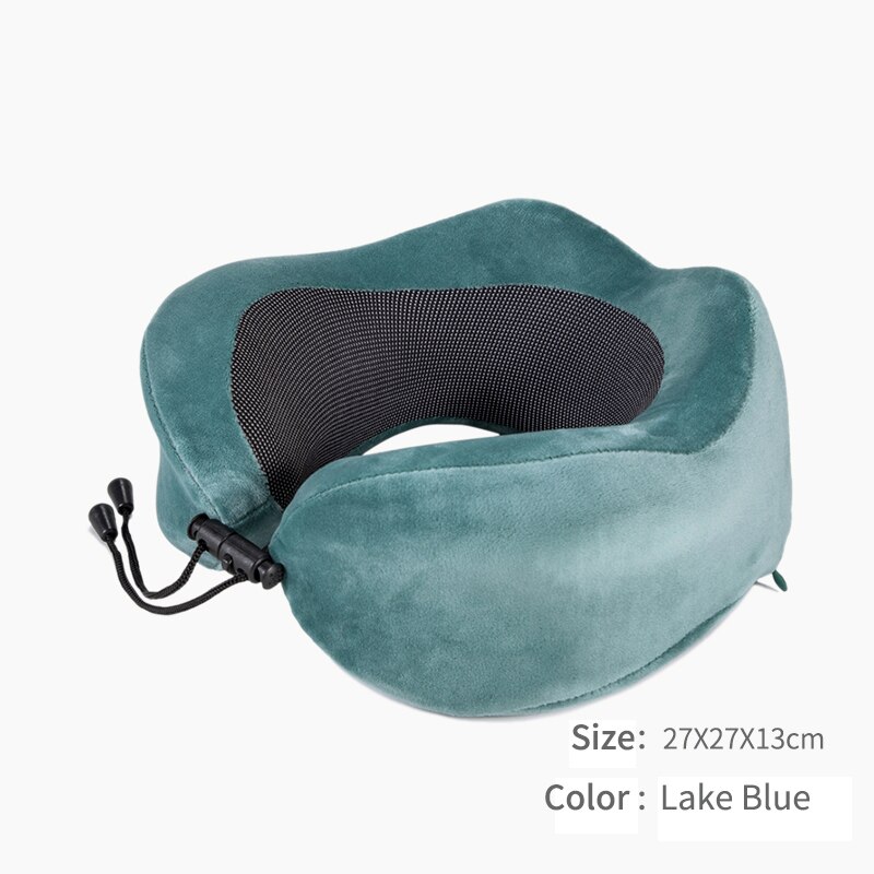 A Forma di U Cuscino Da Viaggio per Aereo Collo Cuscino di Gomma Piuma Accessori Da Viaggio letto rivestimenti Comodi Cuscini per il Sonno Tessili per La Casa: lago blu