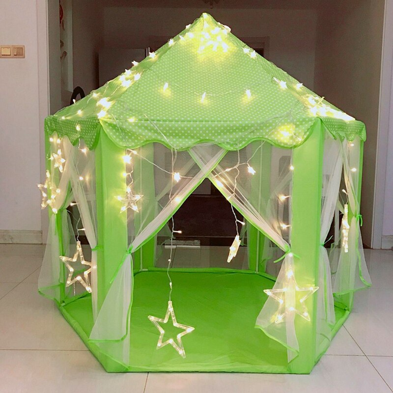 Gioco Fata Casa interno E all'aperto bambini giocare a tenda Esagonale principessa castello Casetta per Ragazze Divertenti