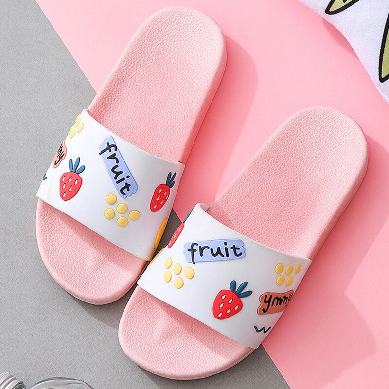 Slippers Vrouwen Zomer Leuke Cartoon Paar Thuis Indoor Antislip Badslippers Slippers Mannen Huis Slippers Voor mannen Schoenen Mannen: WHITE / 37-38