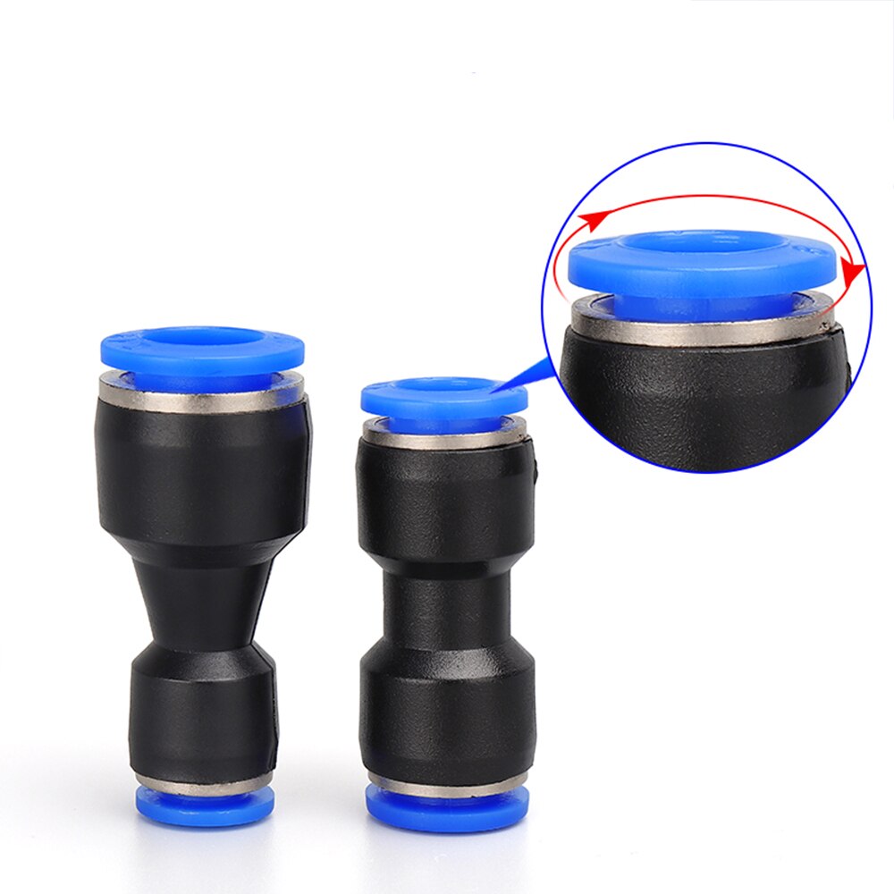 PU PG pneumatic connector air water hose variable diameter straight air quick connector plastic connector 4 6 8 10 12 14 16mm