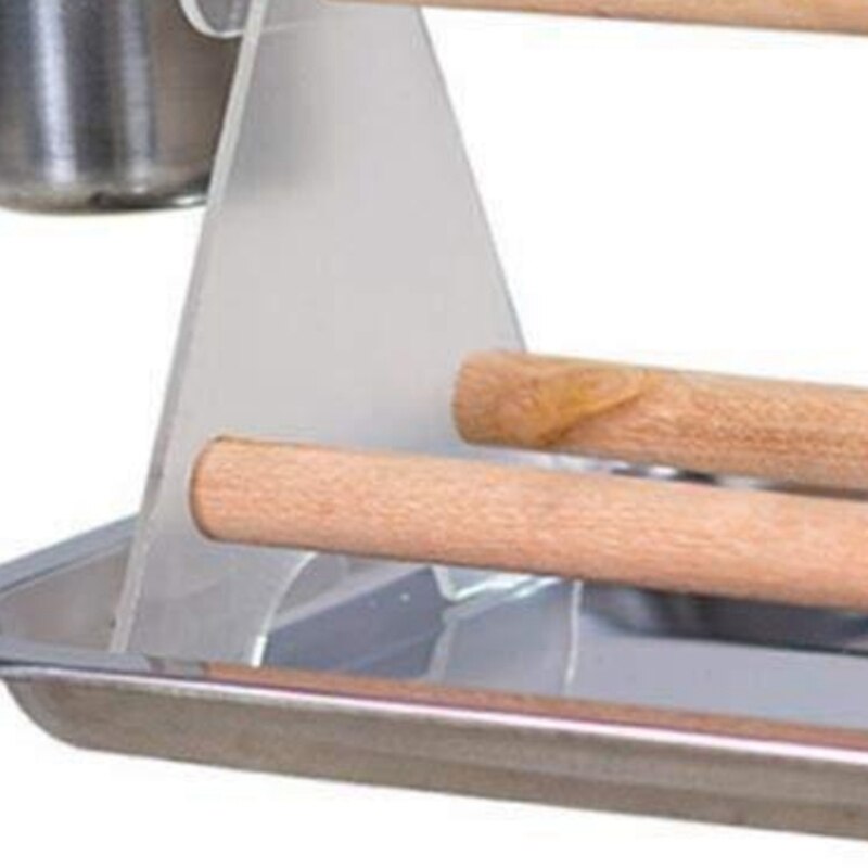 Fågellekställ cockatiel lekplats gym lekhage triangulär fågelställ rackmatare för små medelstora papegojor