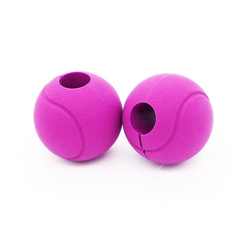 Silicone Gym Dumbbells Barbell Bar Thicken Weightlifting Non-Slip Hand Grip Ring Grippers Strength Training: 1 pair ball rose