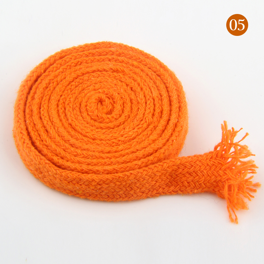 Cuerda de algodón de 10mm, cordón trenzado plano, tejido Multicolor para bolso, artesanía hecha a mano, costura textil para el hogar, 5 yardas: Cobre envejecido