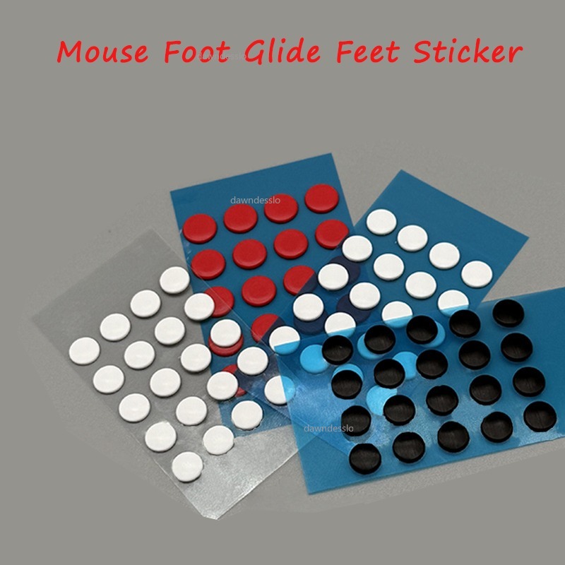 20Pc 6mm Diameter Small Dots Universal Mouse Skates DIY Mice Glide Feet ICE Control Speed Version Universal for Rubberized Mouse