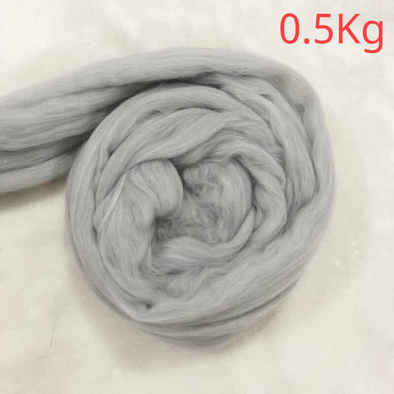 1Kg Dikke Geïmiteerd Wol Naald Dikke Wollen Draad Super Dikke 8Cm Draad Hand-Gebreide Wollen Deken: gray-0.5KG