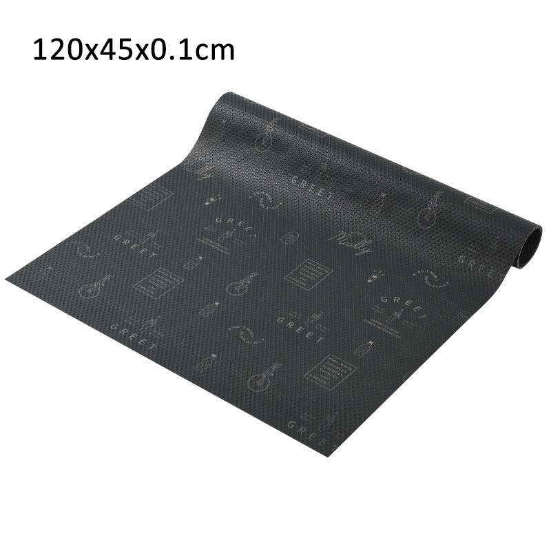 1 stuk peva keukenbenodigdheden kastvoering pad scandinavische stijl waterdichte lademat vochtbestendig multifunctioneel herbruikbaar: Zwart