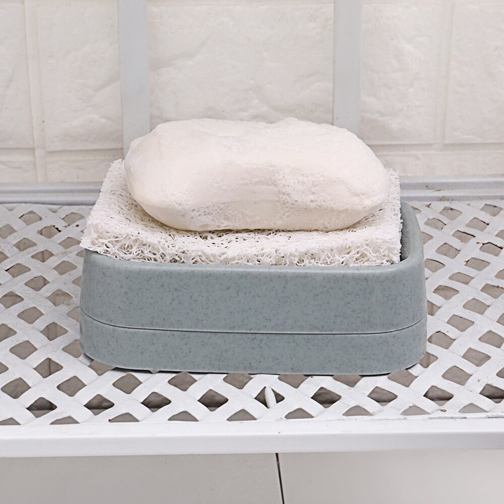 4Pcs/Set PVC Soap Saver Soap Pad Drain Pad Environmental Protection and Mildew Proof Soap Holder for Bathroom Kitchen Soap Dish