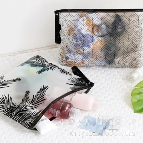 A4/A5 Simple Leaves Transparent PVC File Folder Document Filing Bag Cosmetic Stationery Bag Promotional Stationery