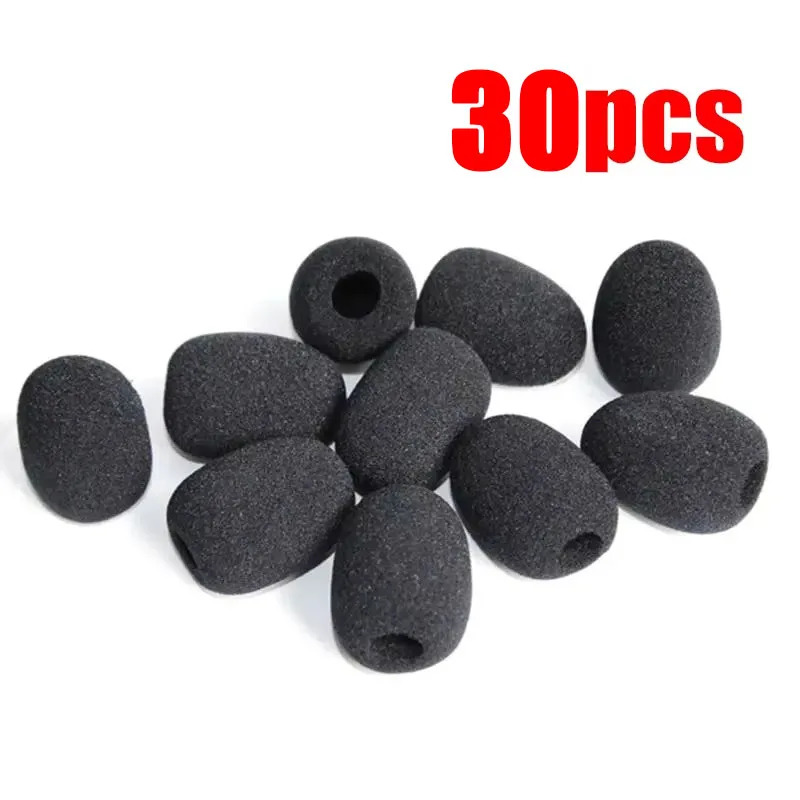 5/30/100/500 st mikrofon vindruta svampskydd headset mikrofon skum skydd skyddslock för svanhals mötesmikrofon: Blå