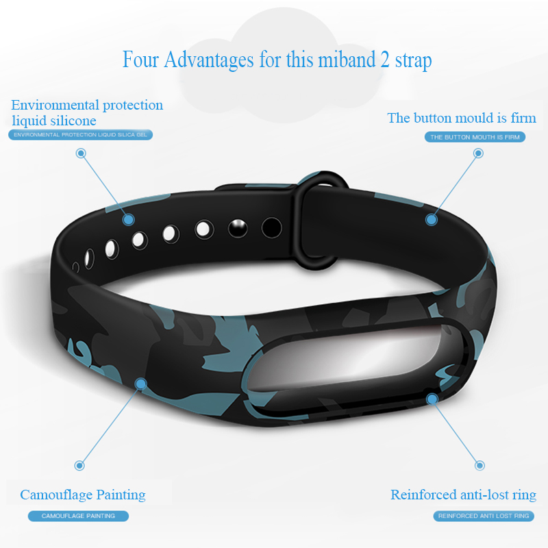 Correa BOORUI miband 2 correa pulseira silicona mi2 correa de muñeca de repuesto para xiaomi miband 2 pulseras inteligentes bandas