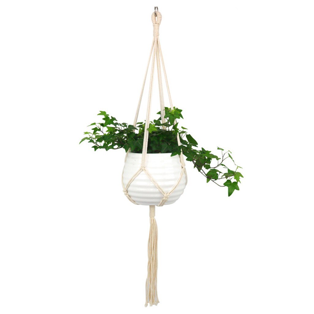 Europe Plant Hangers Indoor Hanging Planter Basket With Wood Beads Decorative Fast