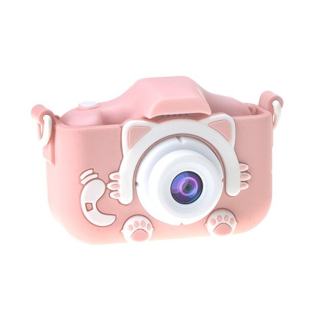 Appareil Photo jouet mignon pour enfants, d'anniversaire pour filles et garçons, appareil Photo numérique Portable à double objectif HD, Mini appareil Photo pour enfants: pink cat / 32GB Card