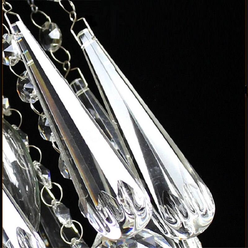 2 stks/partij 100mm 4 "cleal mic vormige crystal met acht concave gezichten Kroonluchter kristal DIY crystal verlichting accessoires