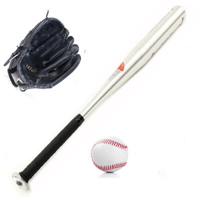 Spiele Ich bin freien freundlicher Sport Spielzeug Baseball mit Tragetasche Aluminiumlegierung Holz Schläger, Pu-leder Handschuh, 9 &#39;&#39;Weiche Baseball Spielzeug: Schwarz