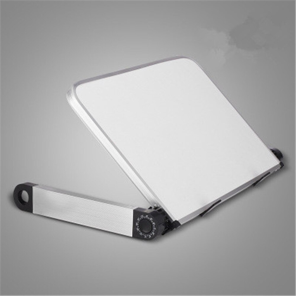 Aluminum Alloy Laptop stand book holder in bed height adjustable folding stand: white