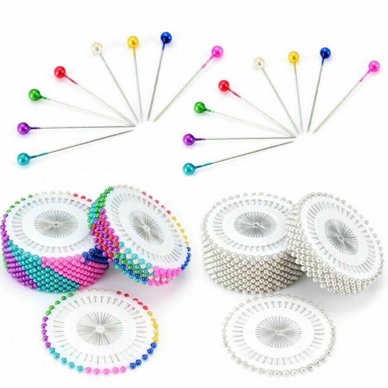 100 Alfileres Con Cabeza De Perla Blanca - Agujas De Costura Para Manualidades, Bordado Y Decoración, 3.7 Cm