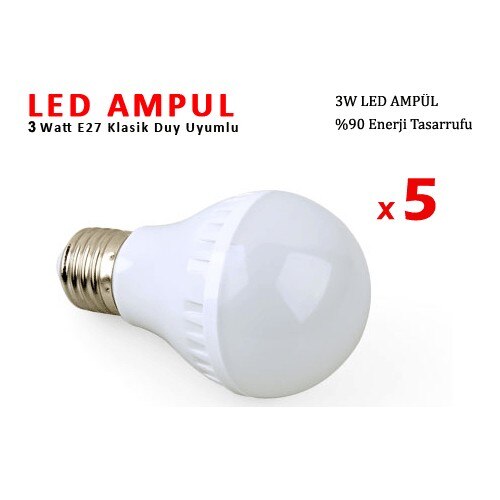 3W Energiebesparende Led Lamp (5 Pcs)