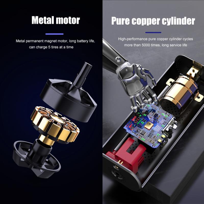 Protable Mini Electric Air Pump Car Air Compressor Car Mini Tire Inflator Auto Tyre Pumb High Pressure Tire Air Inflator Pump