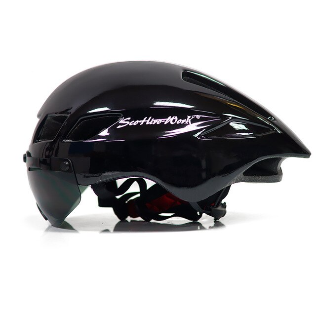 Pyöräilykypärän linssi magneettisuojalasit vuoristotie pneumaattinen tt pyöräilykypärä miesten triathlon tt pyörä casco ciclismo 3 linssi: Väri 9 1 linssillä