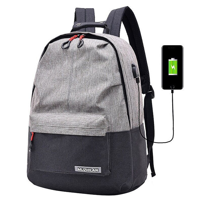 Backpacks Men Back Pack for School Bag Bagpack Women College Backpack USB Charger Charging Schoolbag Laptop