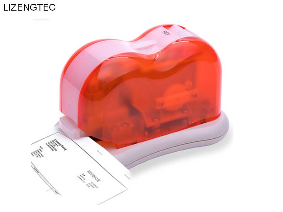 LIZENGTEC Electricity 4*AA Battery or DC Jack Two Power Transparent Stapler For School Office Factory Supplies