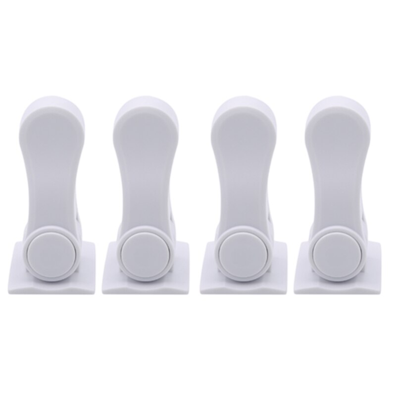 4 Stks/pak Baby Veiligheidsslot Deur Hendel Sloten Beveiliging Peuter Proof Deuren Lijm Hevels Handvat Compatibel Kinderen Levert: WHITE
