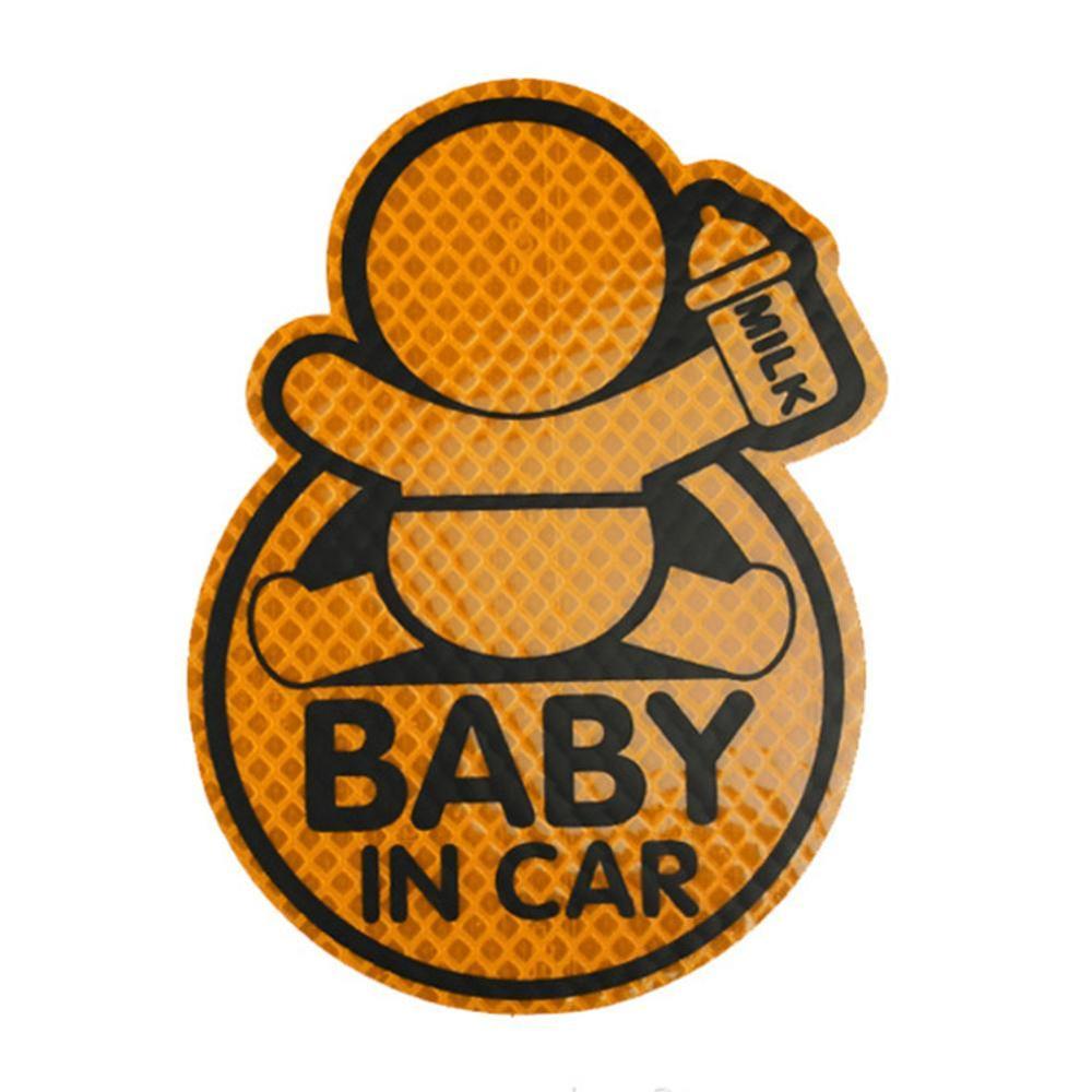 Bil personlighed baby i bil guan yuanguang reflekterende klistermærker reflekterende advarselsklistermærker for at forhindre buldrende højttalere: C