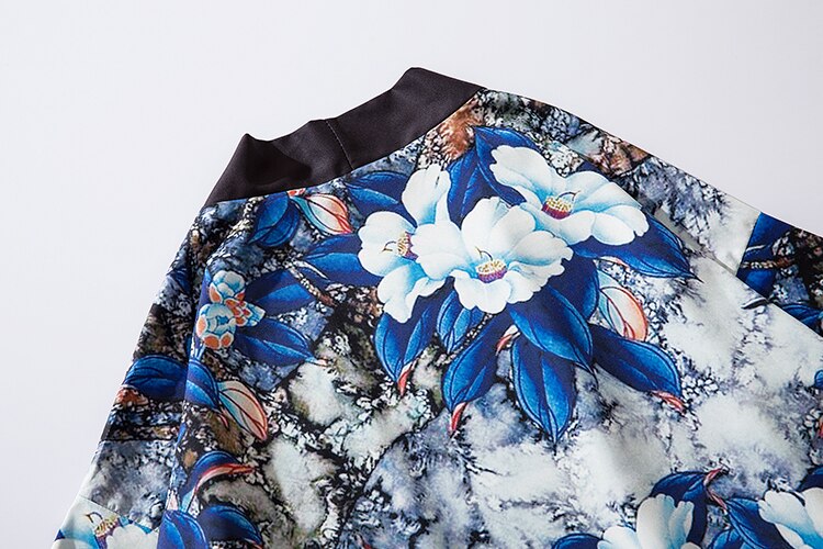 été protection solaire Style streetwear japonais fleur Kimono vestes hommes Cardigan vêtements de sport manteau vêtements d'extérieur